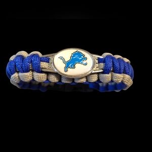 Detroit Lions Blue and Gray Paracord Bracelet